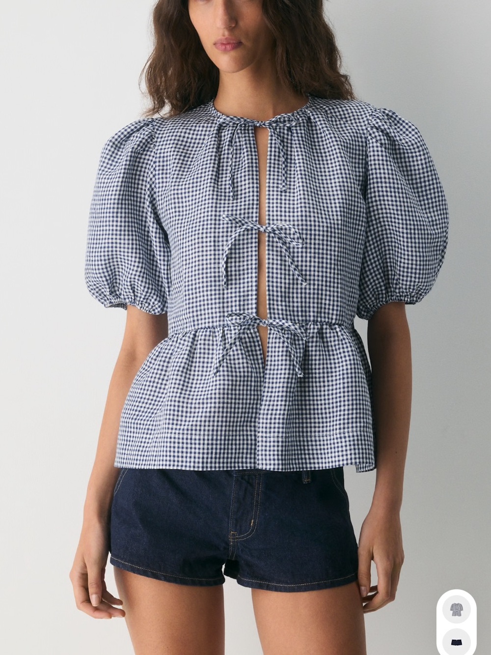 Wilfred violelette gingham linen blouse - Picture 3 of 3